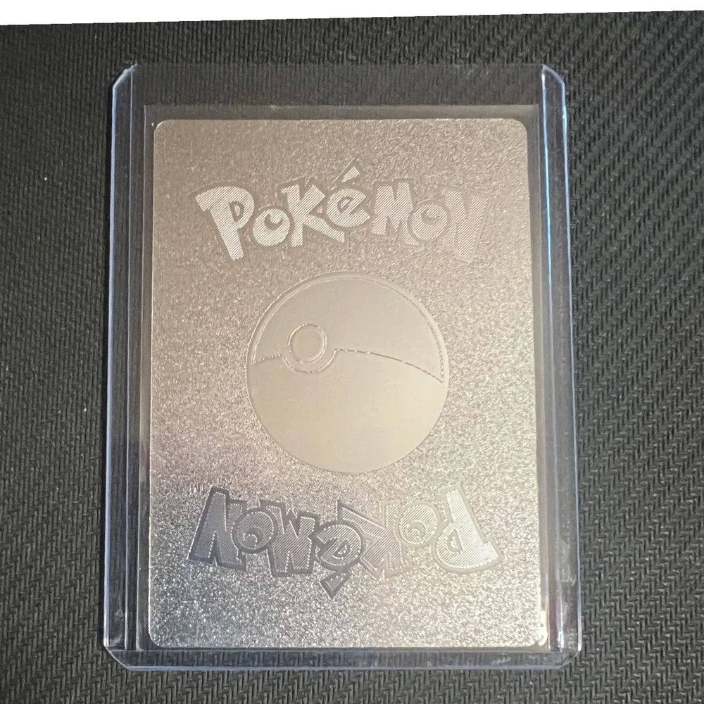 Pokemon M Snorlax EX Silver Metal Card Custom Novelty Fan Art TCG HP1000 Card